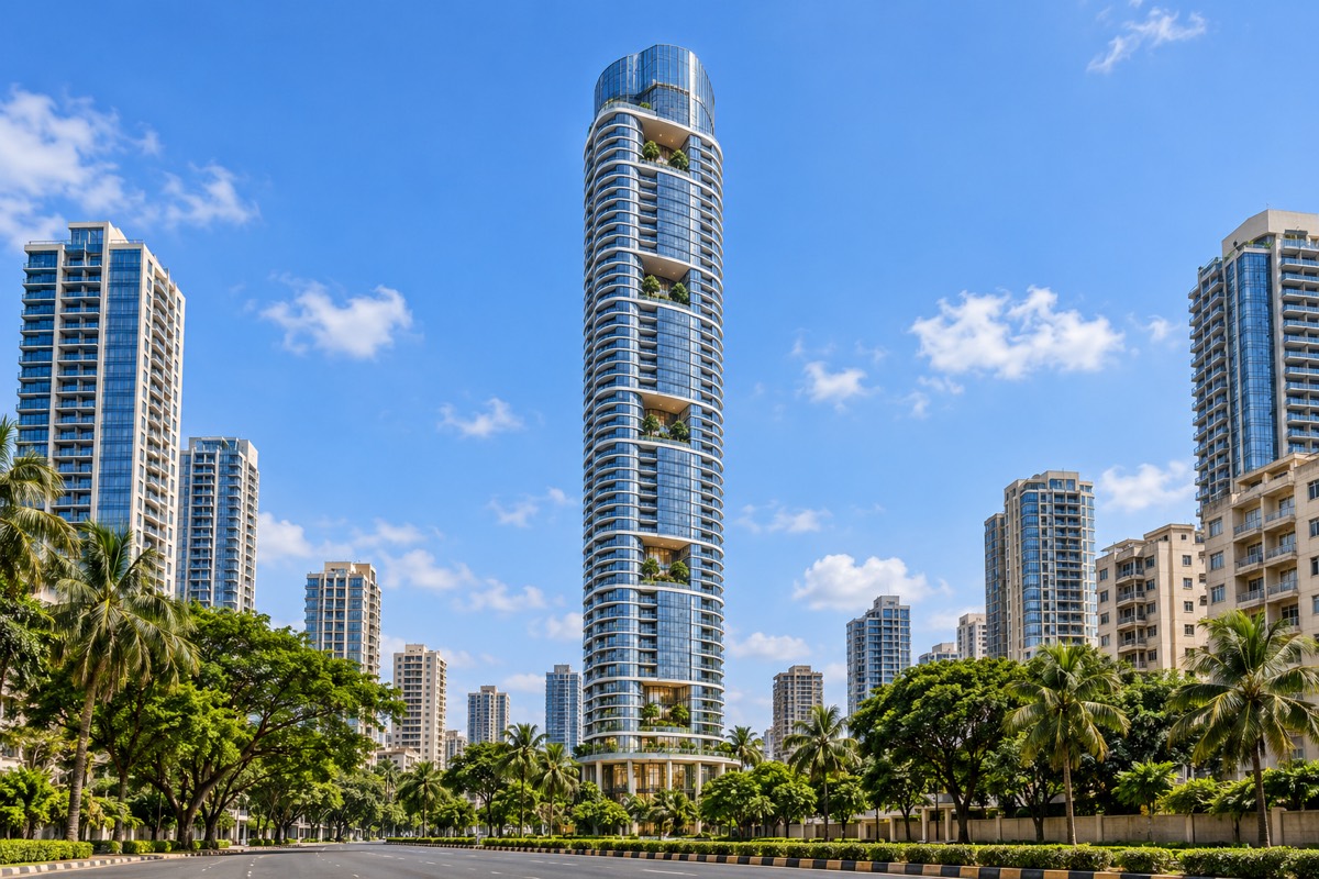 초고층 타워 포베드룸 아파트 (4BHK) 외관